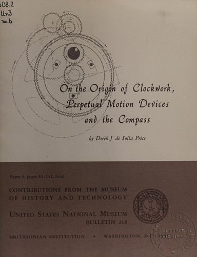 جلد کتاب On the Origin of Clockwork, Perpetual Motion Devices, and the Compass