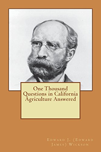 جلد کتاب One Thousand Questions in California Agriculture Answered