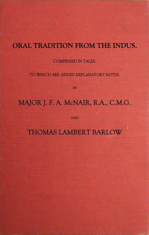 جلد کتاب Oral Tradition from the Indus