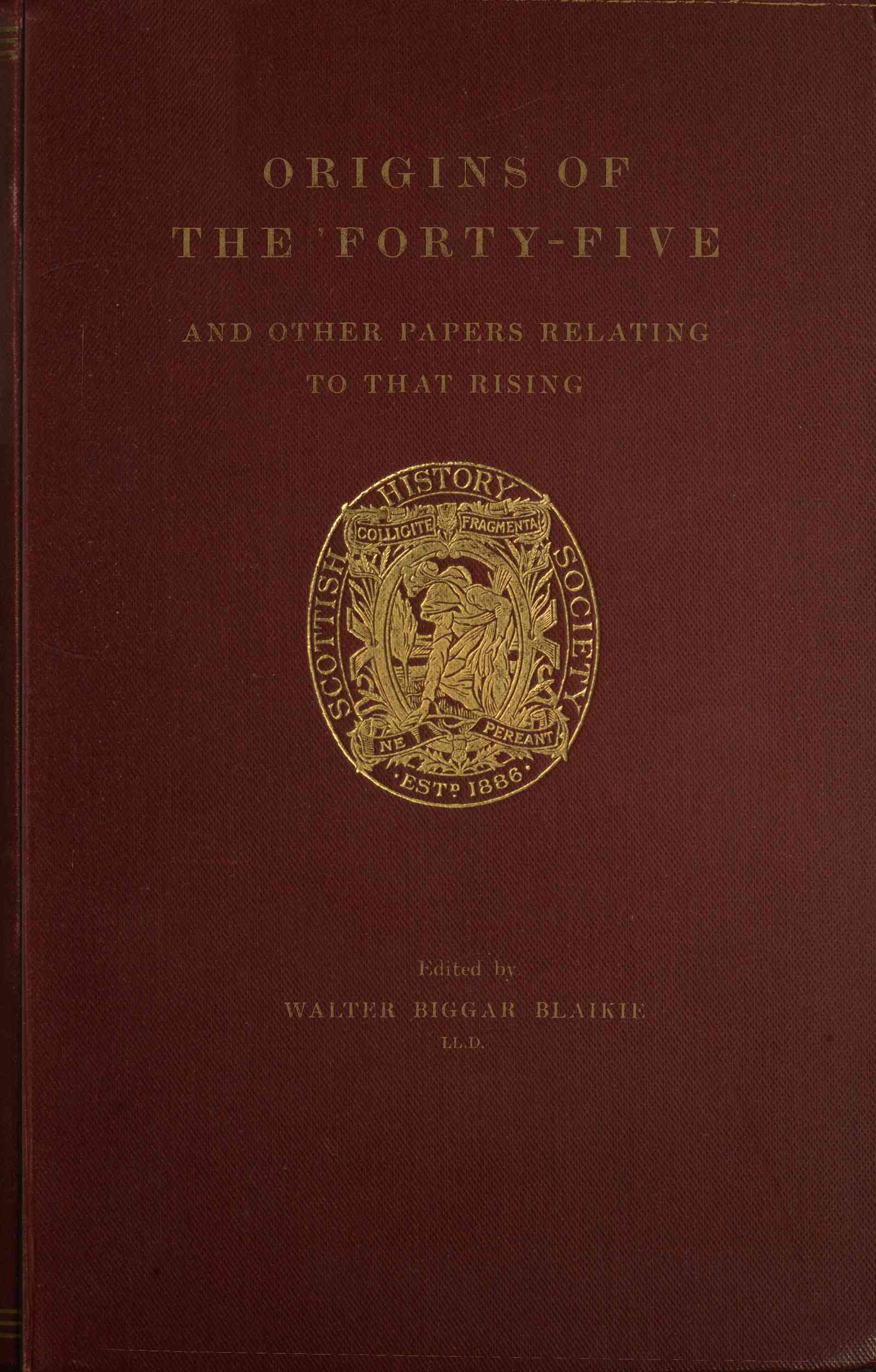 جلد کتاب Origins of the 'Forty-five