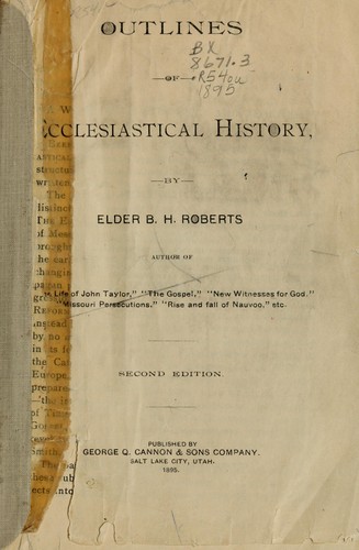 جلد کتاب Outlines of Ecclesiastical History