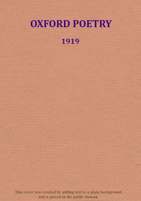 جلد کتاب Oxford Poetry, 1919
