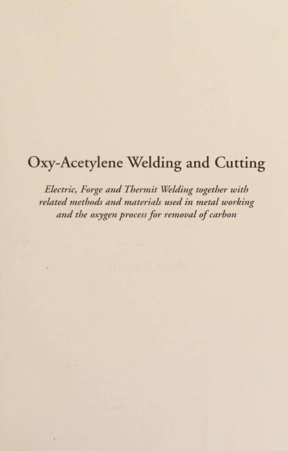 جلد کتاب Oxy-Acetylene Welding and Cutting