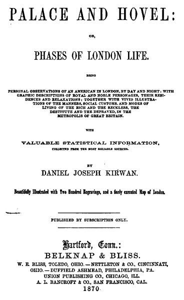 جلد کتاب Palace and Hovel; Or, Phases of London Life