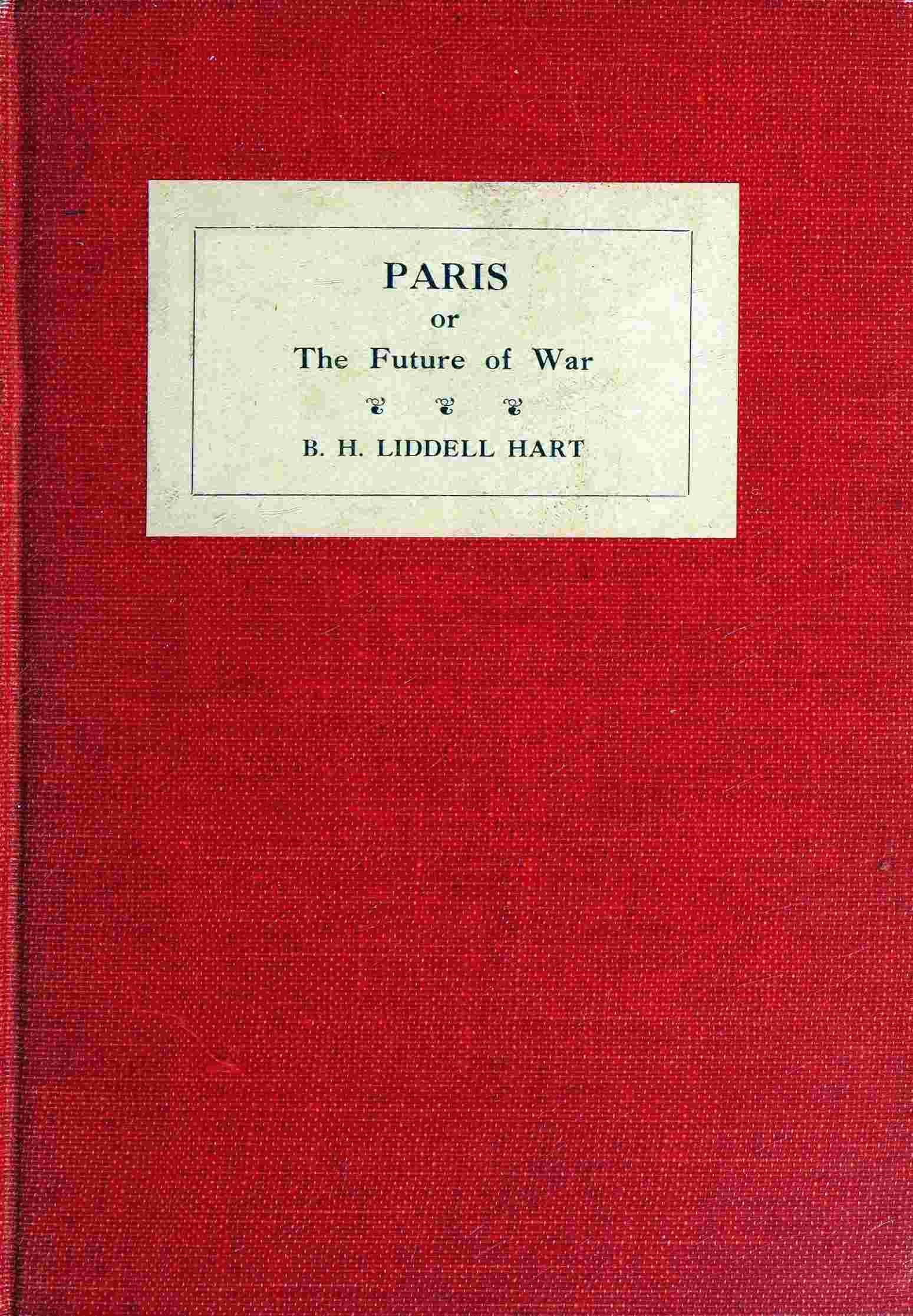 جلد کتاب Paris; or, The Future of War
