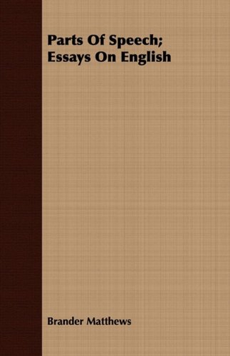 جلد کتاب Parts of Speech: Essays on English