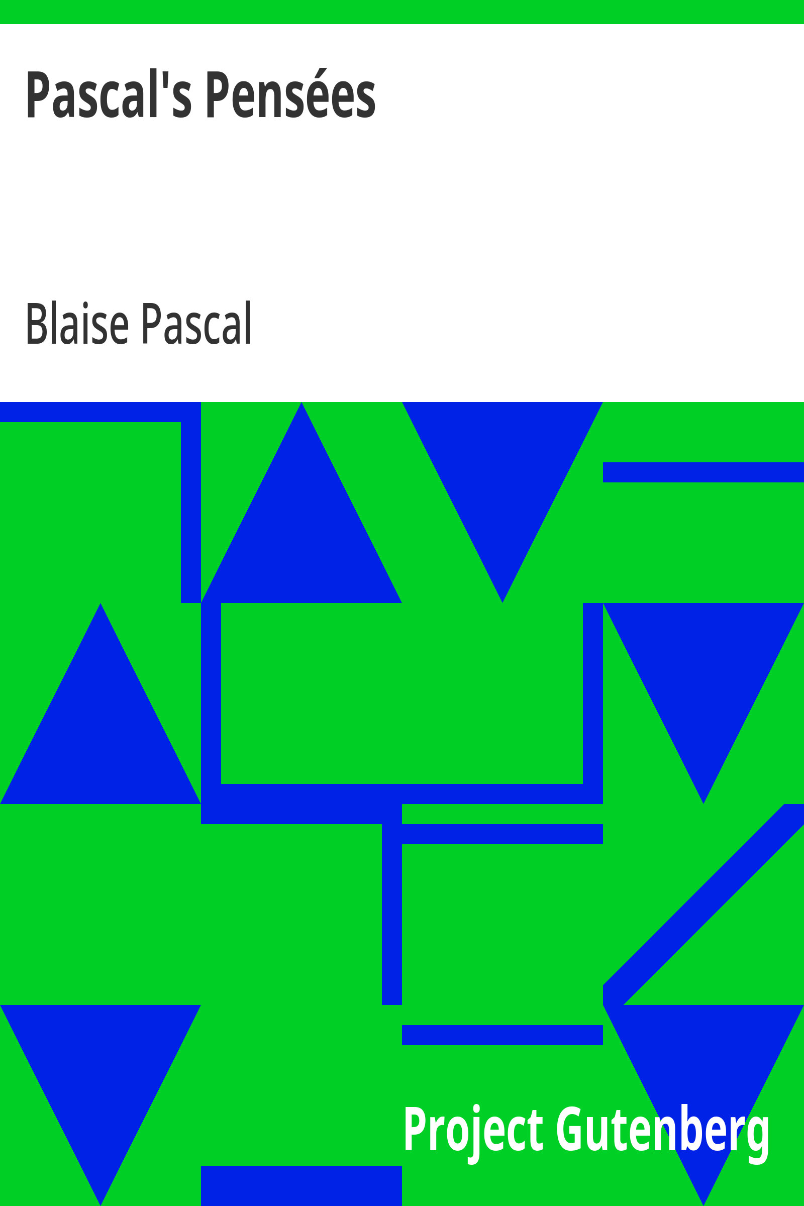 جلد کتاب Pascal's Pensées