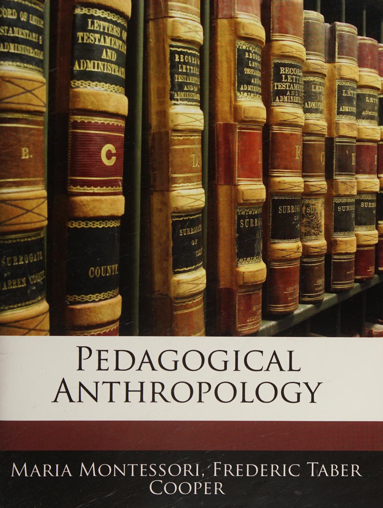 جلد کتاب Pedagogical Anthropology