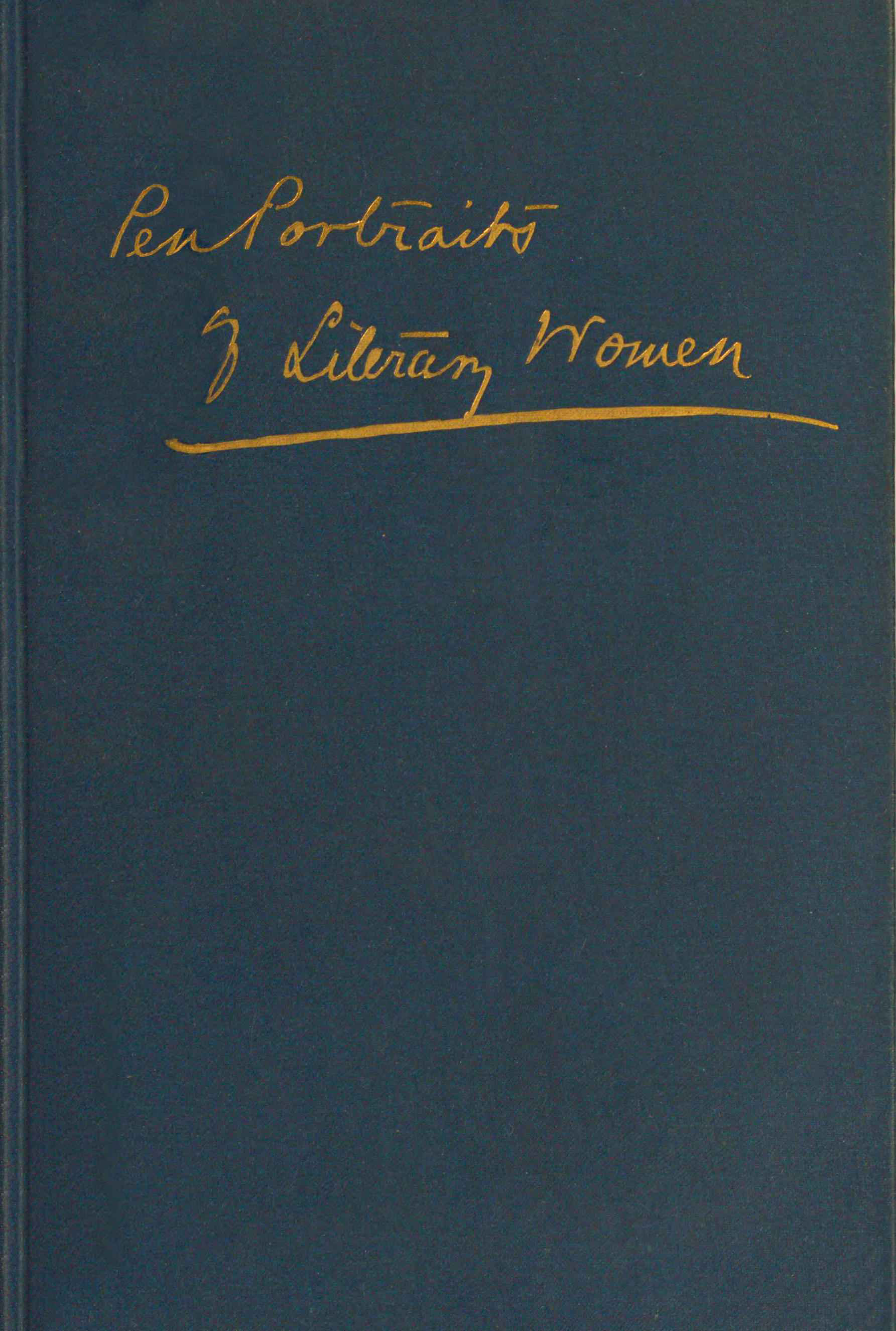جلد کتاب Pen-Portraits of Literary Women