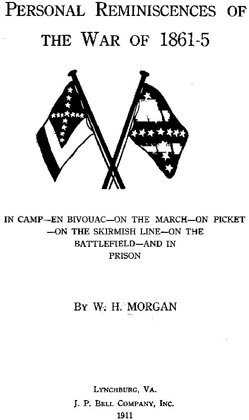 جلد کتاب Personal Reminiscences of the War of 1861-5