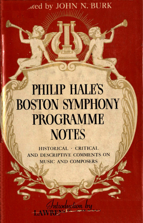 جلد کتاب Philip Hale's Boston Symphony Programme Notes