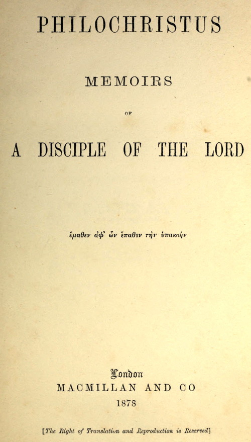 جلد کتاب Philochristus