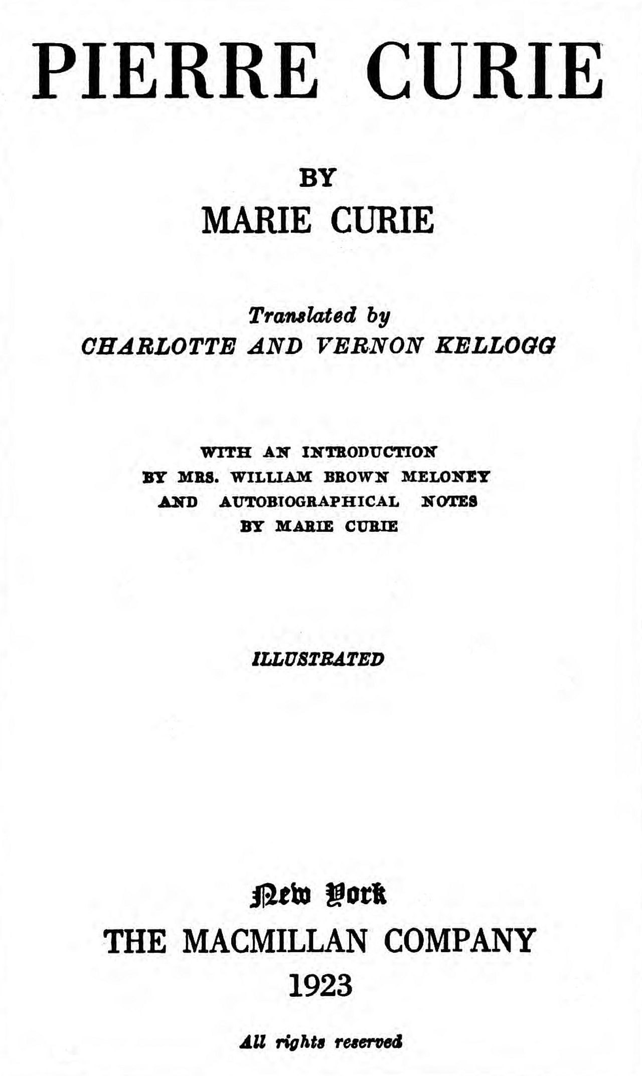 جلد کتاب Pierre Curie