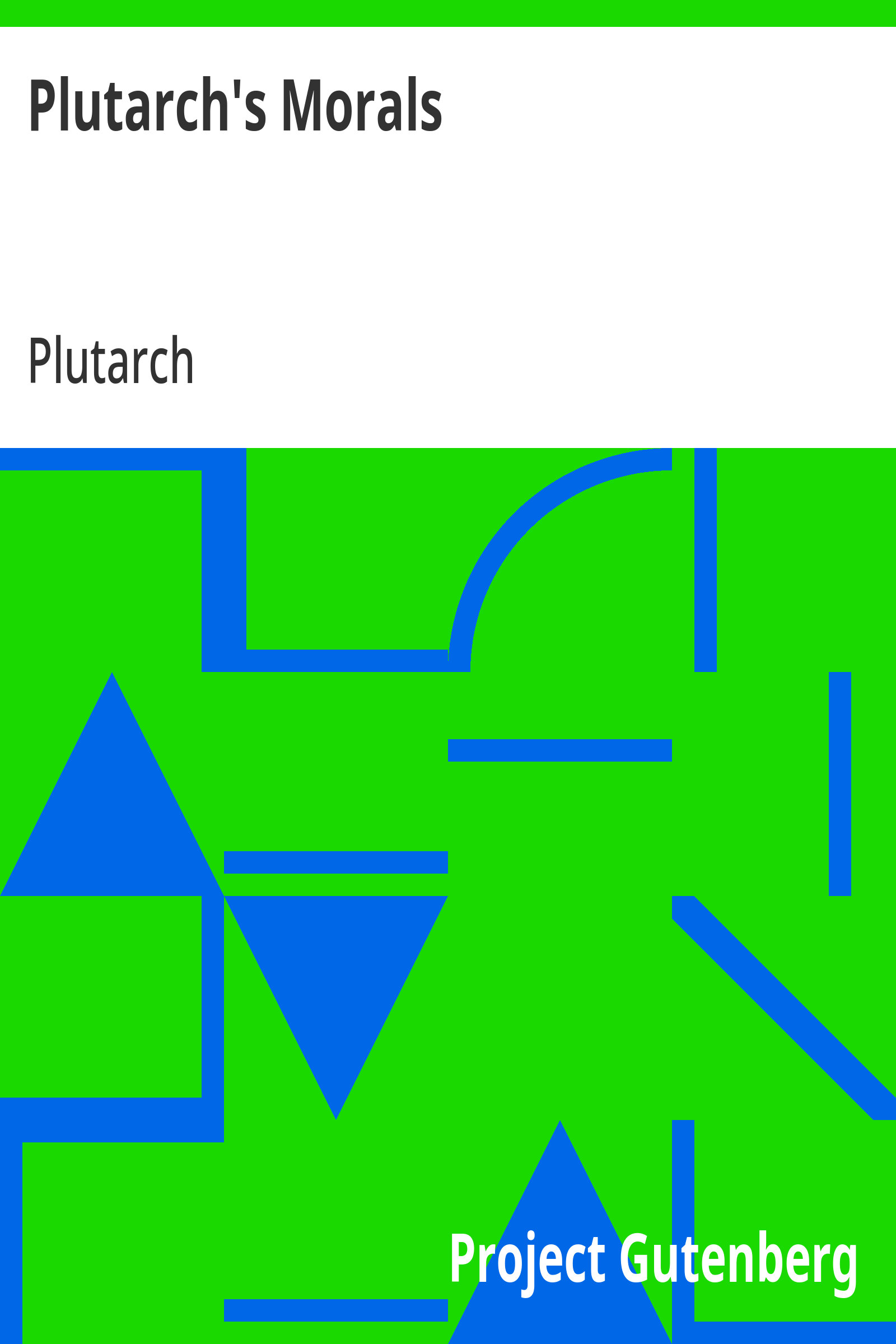 جلد کتاب Plutarch's Morals