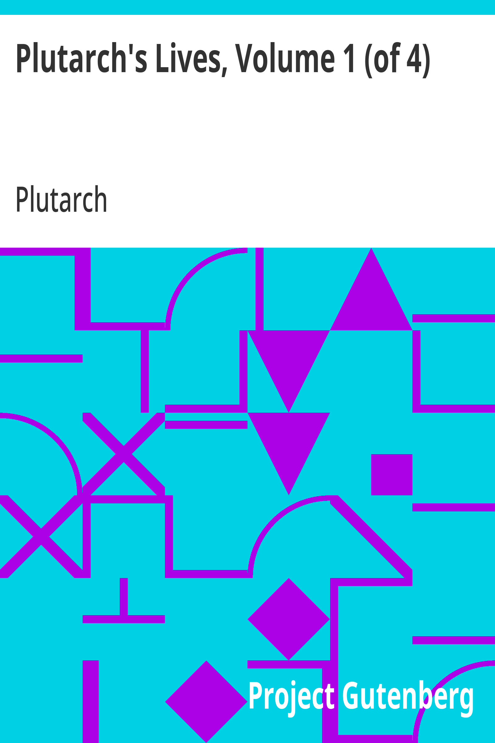 جلد کتاب Plutarch's Lives, Volume 1