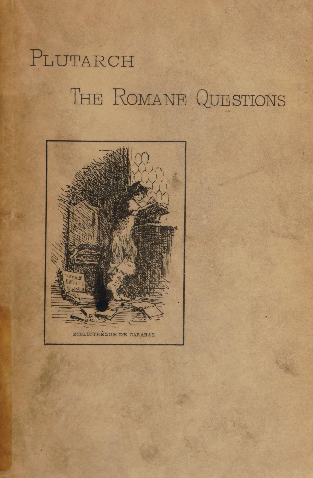 جلد کتاب Plutarch's Romane Questions