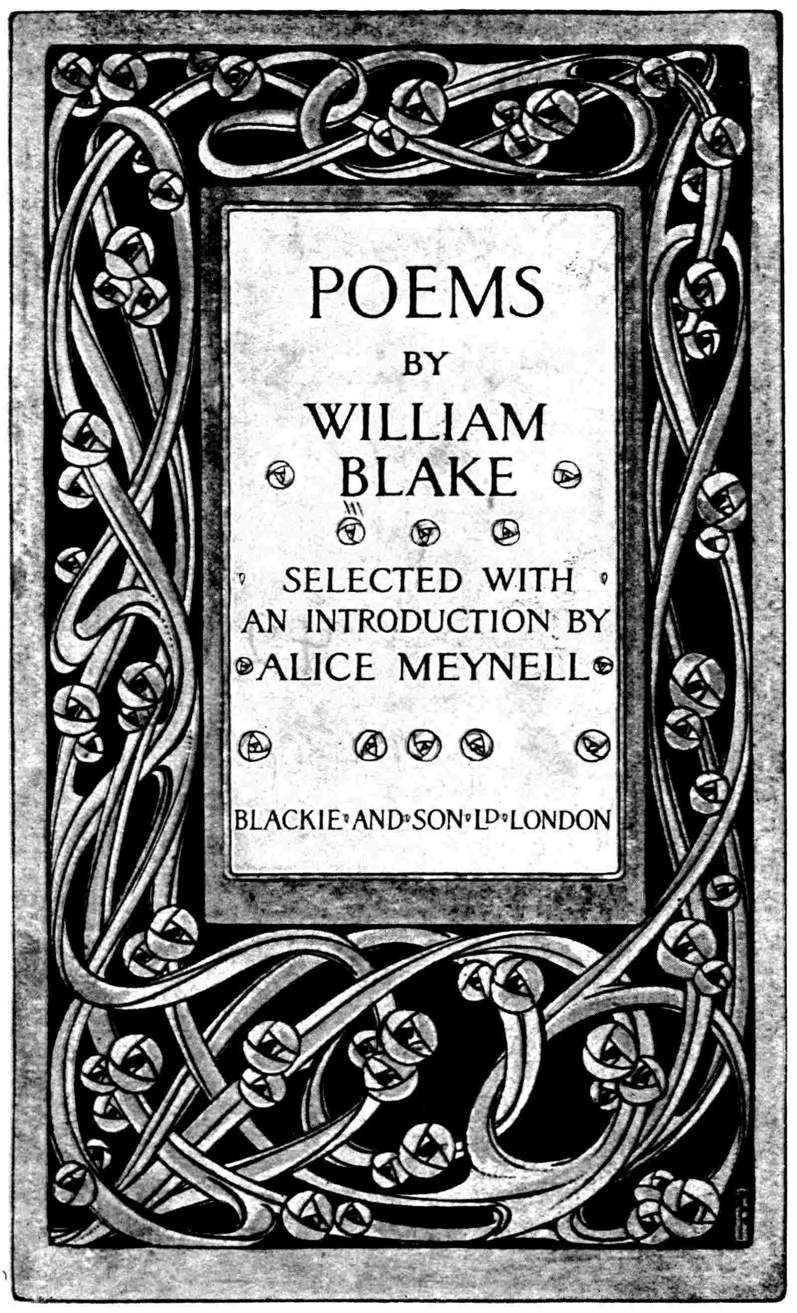 جلد کتاب Poems of William Blake