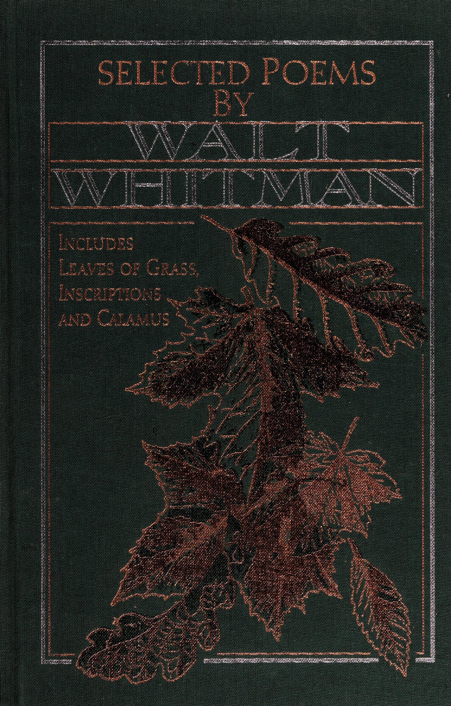 جلد کتاب Poems by Walt Whitman