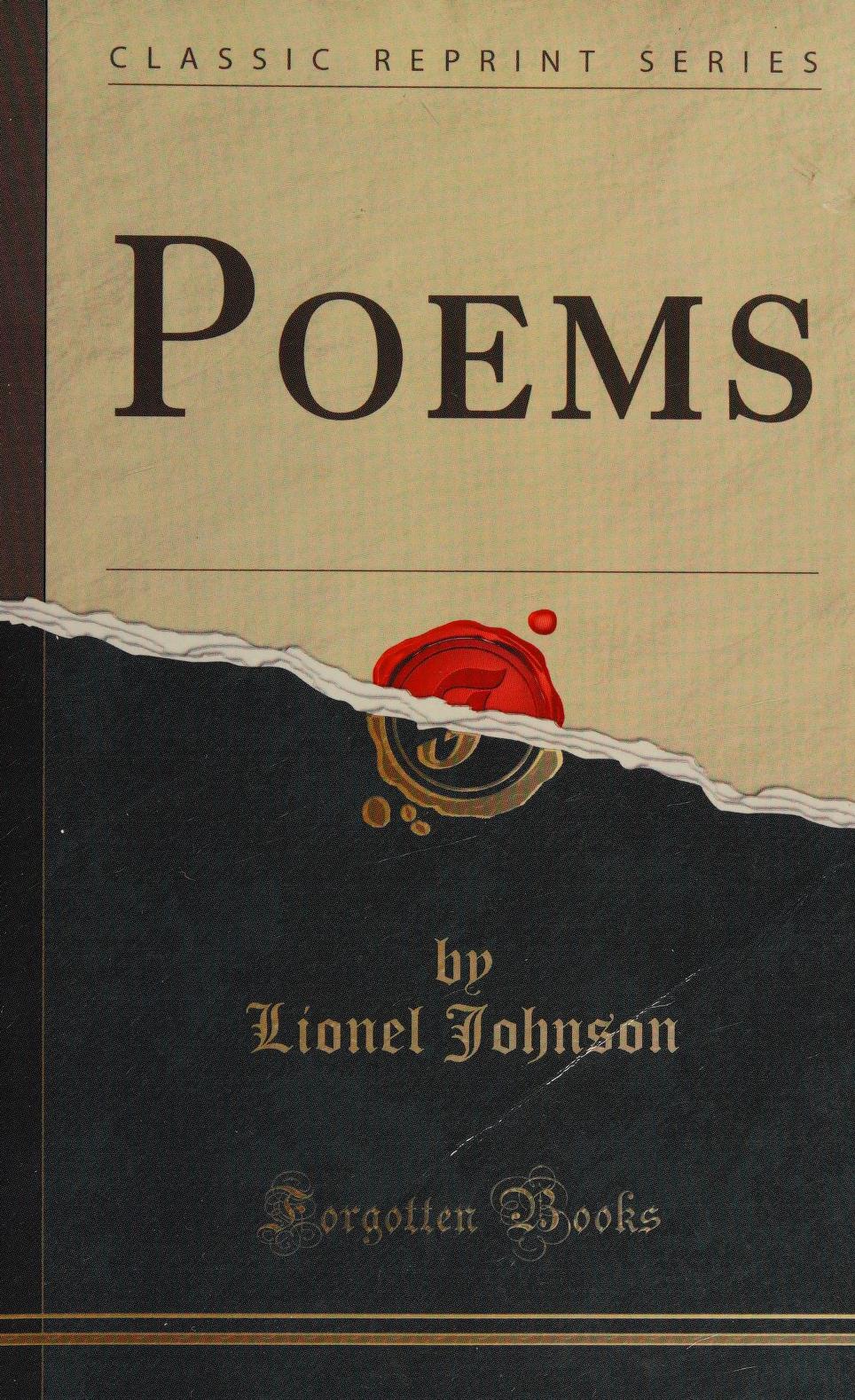جلد کتاب Poems (Lionel Johnson)