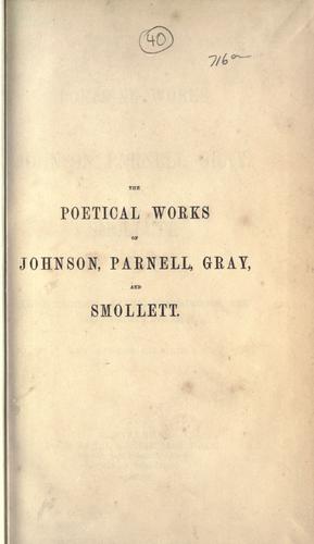 جلد کتاب Poetical Works of Johnson, Parnell, Gray, and Smollett