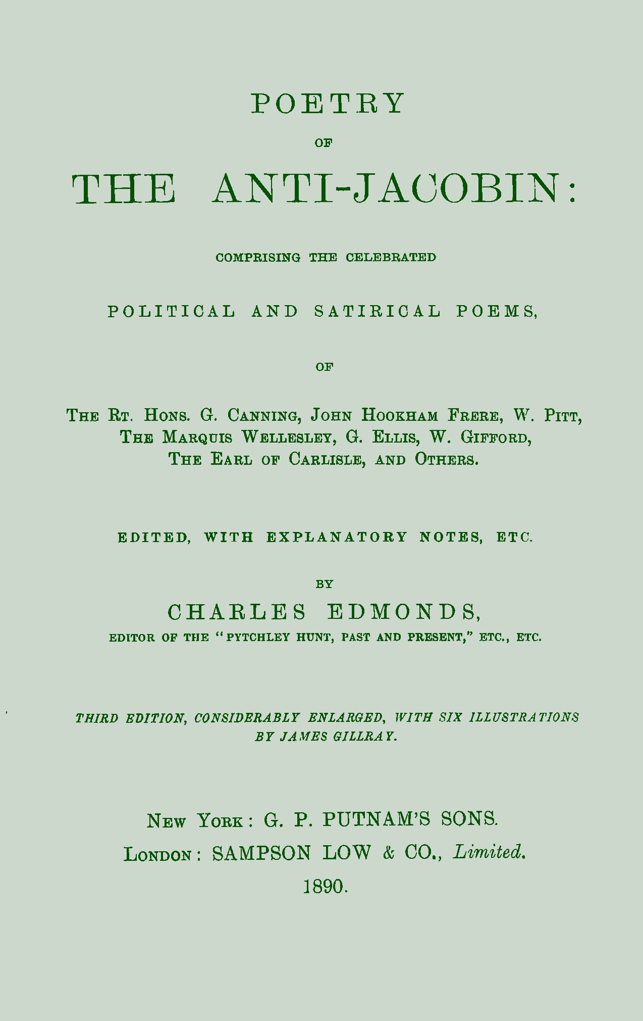 جلد کتاب Poetry of the Anti-Jacobin