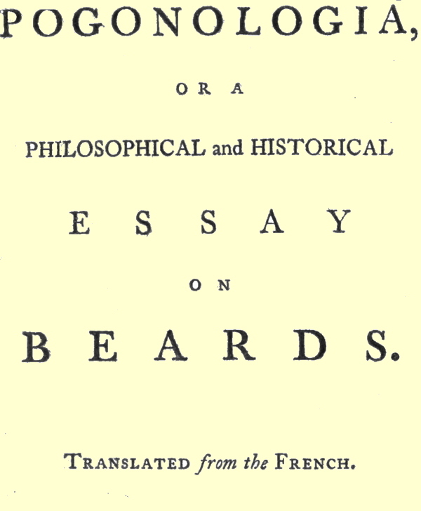 جلد کتاب Pogonologia; Or, A Philosophical and Historical Essay on Beards