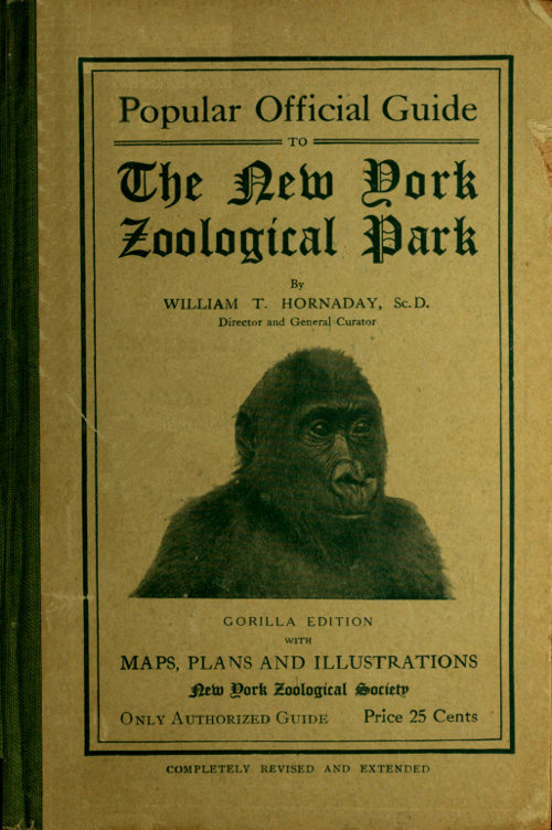 جلد کتاب Popular Official Guide to the New York Zoological Park