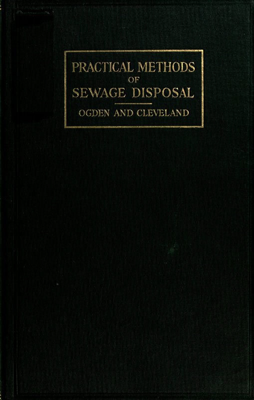 جلد کتاب Practical Methods of Sewage Disposal for Residences, Hotels and Institutions