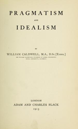 جلد کتاب Pragmatism and Idealism