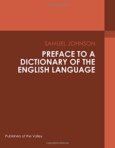 جلد کتاب Preface to a Dictionary of the English Language