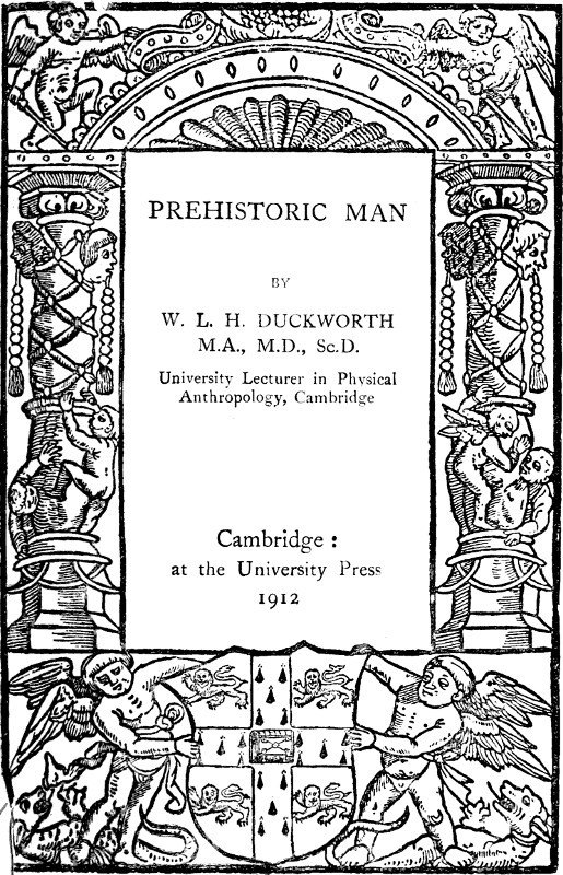 جلد کتاب Prehistoric Man