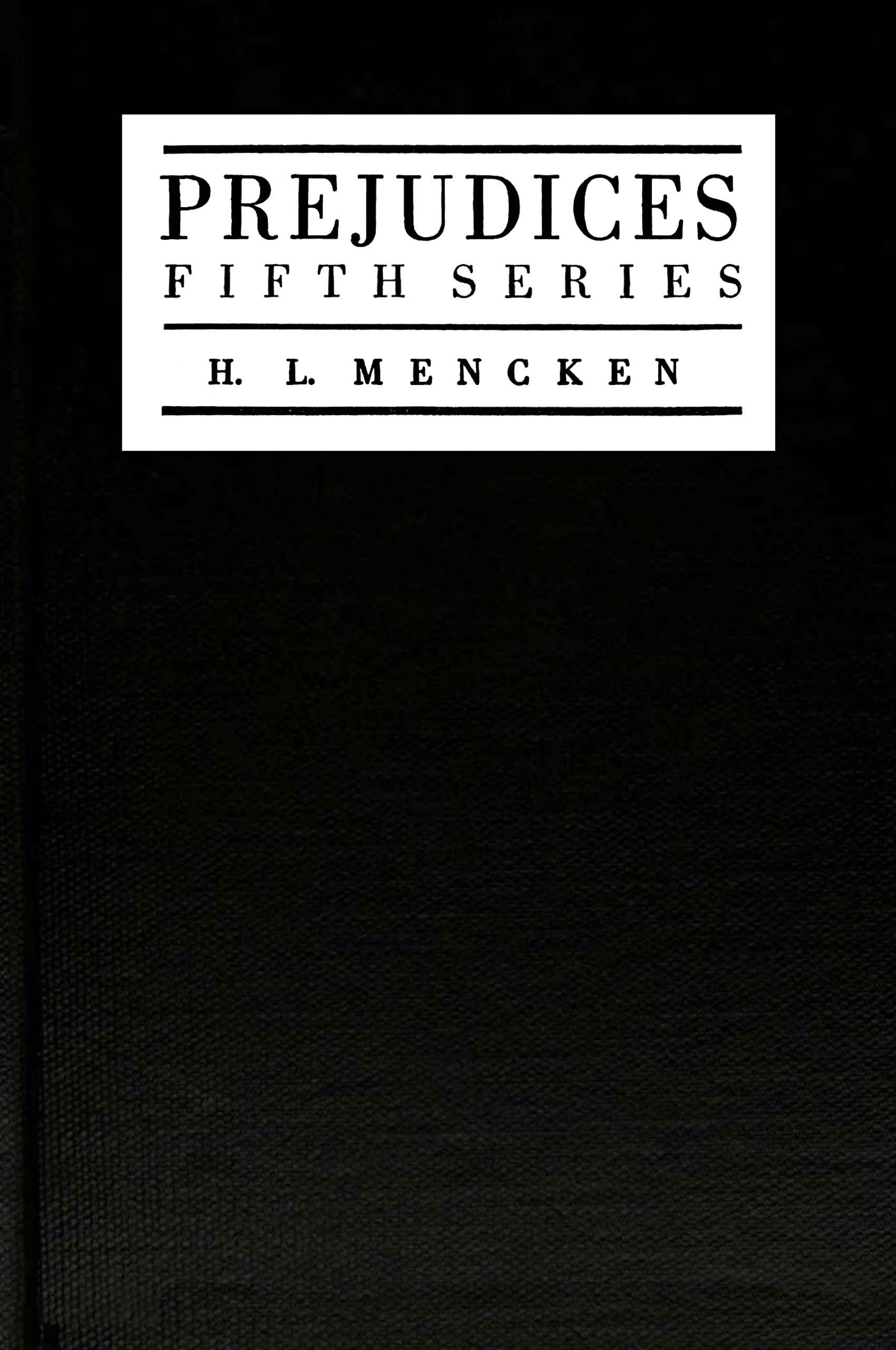 جلد کتاب Prejudices, fifth series