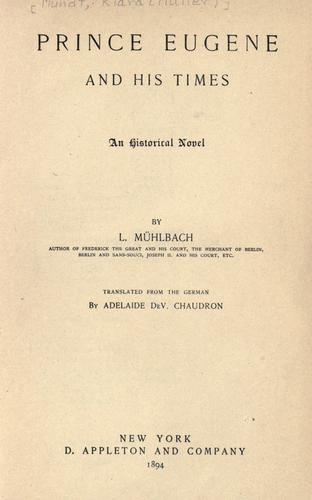 جلد کتاب Prince Eugene and His Times