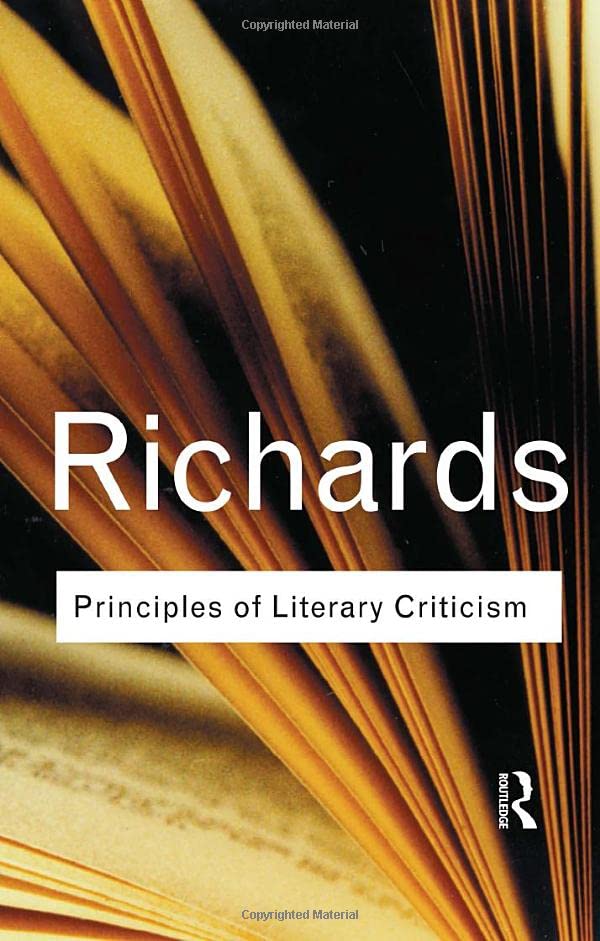 جلد کتاب Principles of Literary Criticism