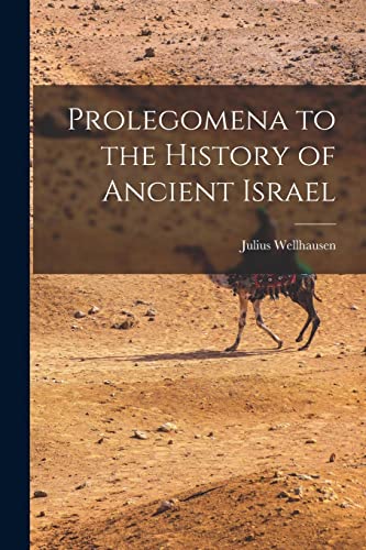 جلد کتاب Prolegomena to the History of Israel
