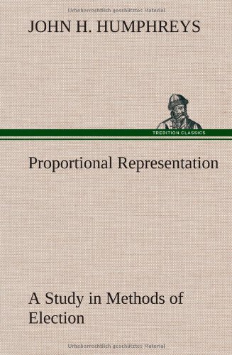 جلد کتاب Proportional Representation