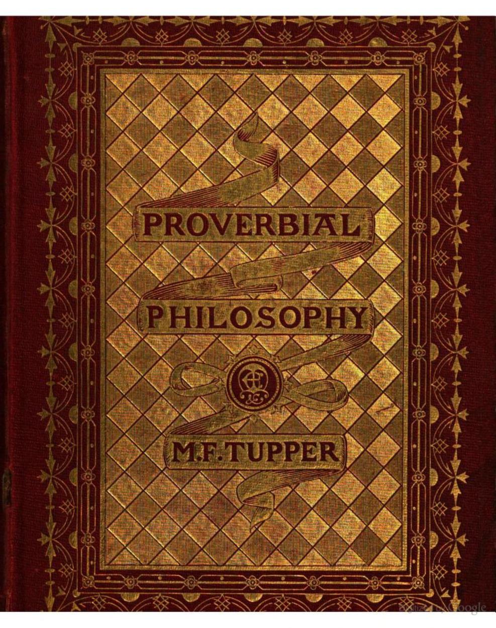 جلد کتاب Proverbial Philosophy
