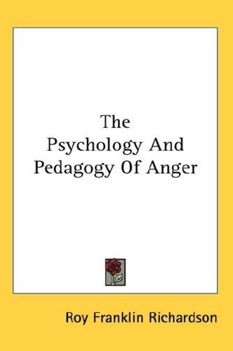 جلد کتاب Psychology and Pedagogy of Anger