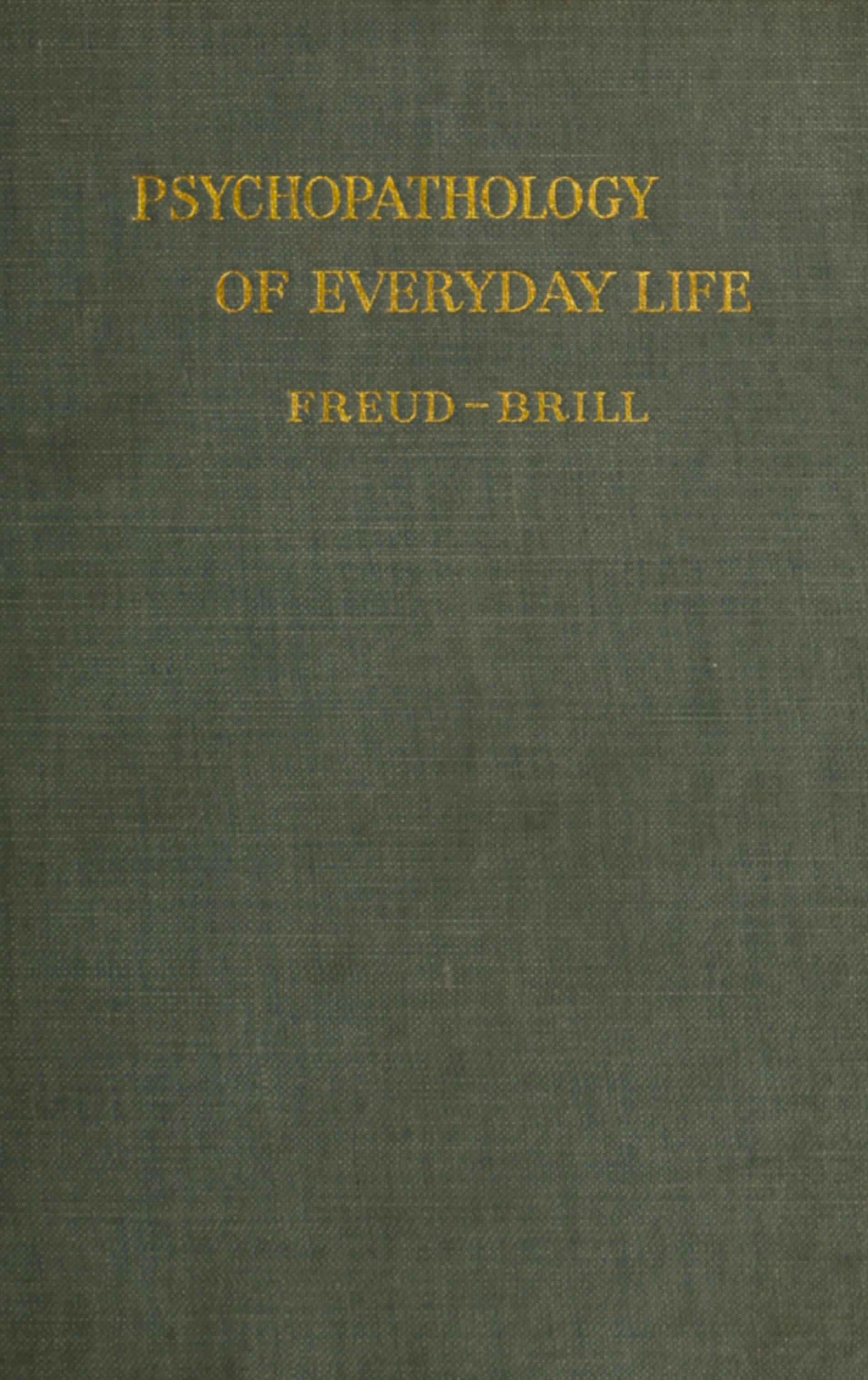 جلد کتاب Psychopathology of Everyday Life
