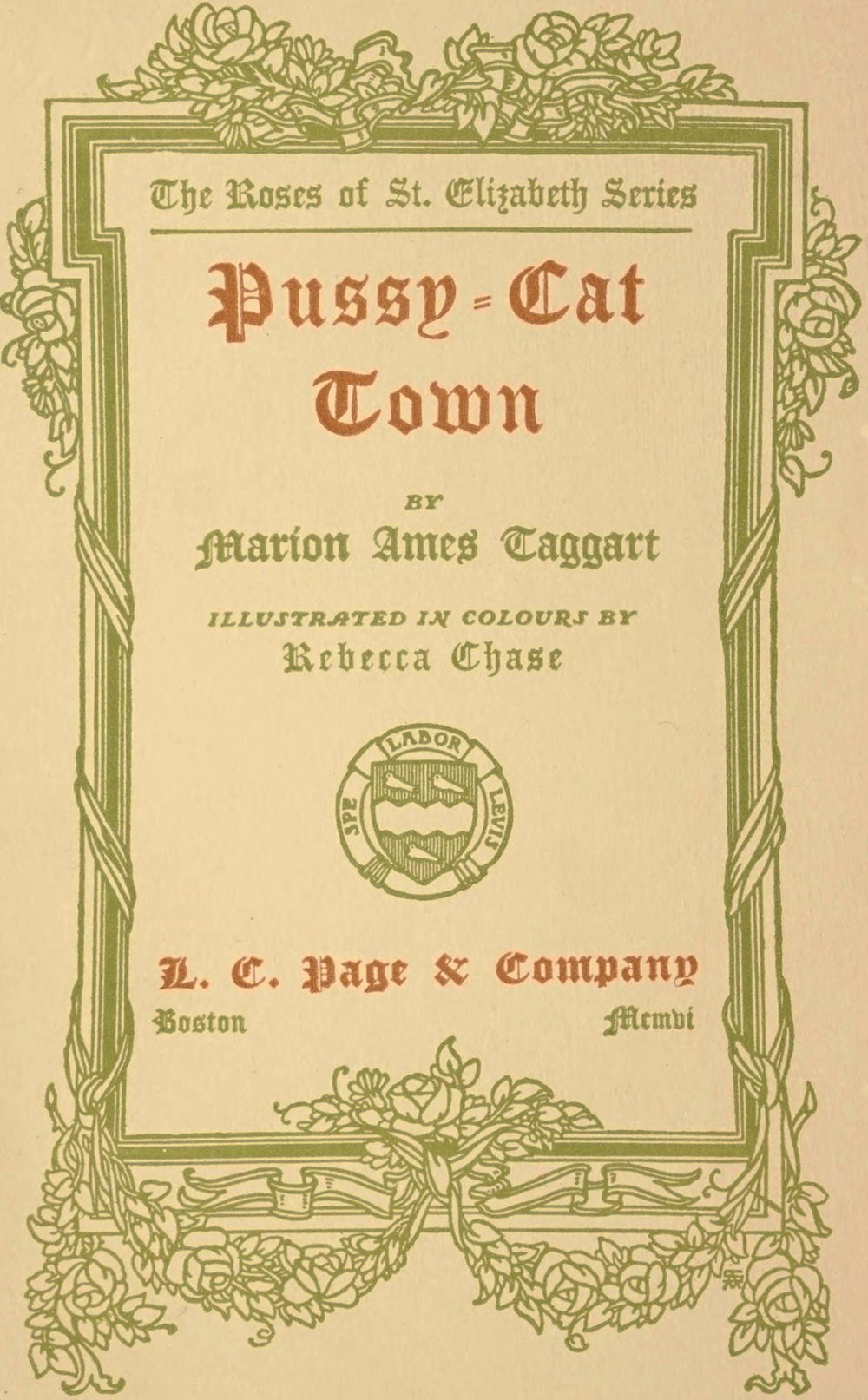 جلد کتاب Pussy-Cat Town