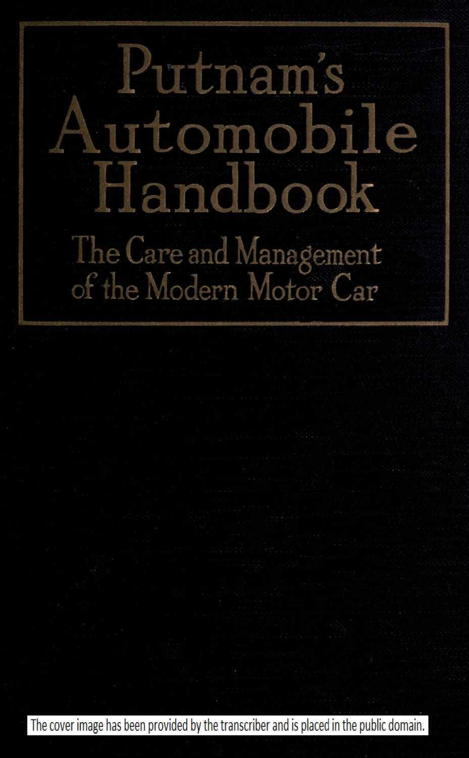 جلد کتاب Putnam's Automobile Handbook