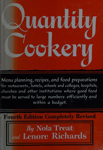 جلد کتاب Quantity Cookery