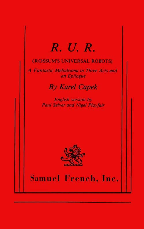 جلد کتاب R.U.R. (Rossum's Universal Robots)