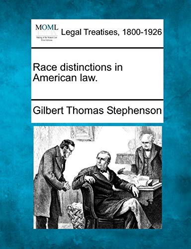 جلد کتاب Race Distinctions in American Law