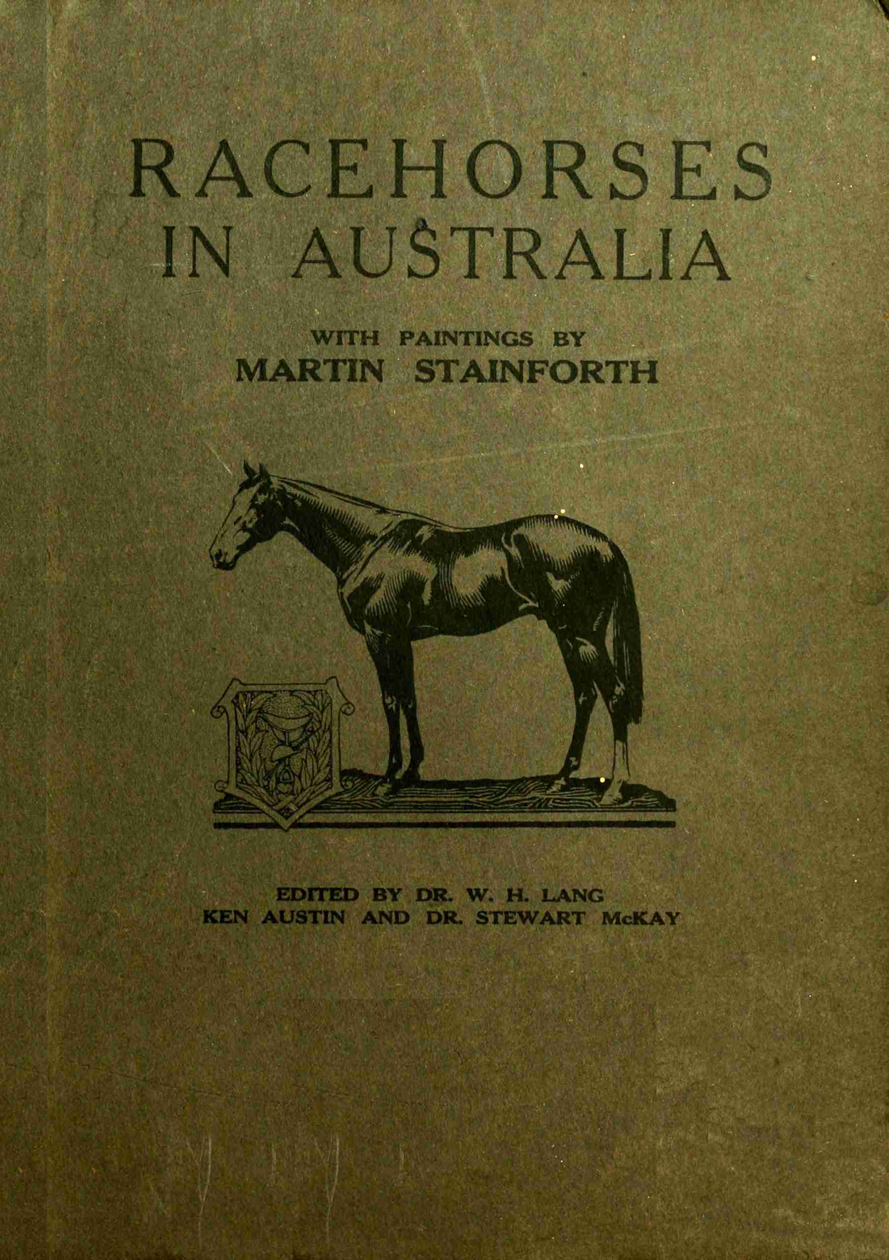 جلد کتاب Racehorses in Australia