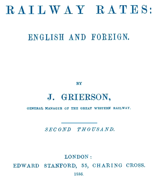 جلد کتاب Railway Rates: English and Foreign
