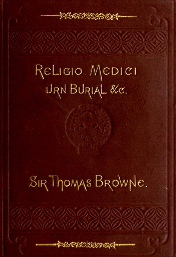 جلد کتاب Religio Medici, Hydriotaphia, and the Letter to a Friend