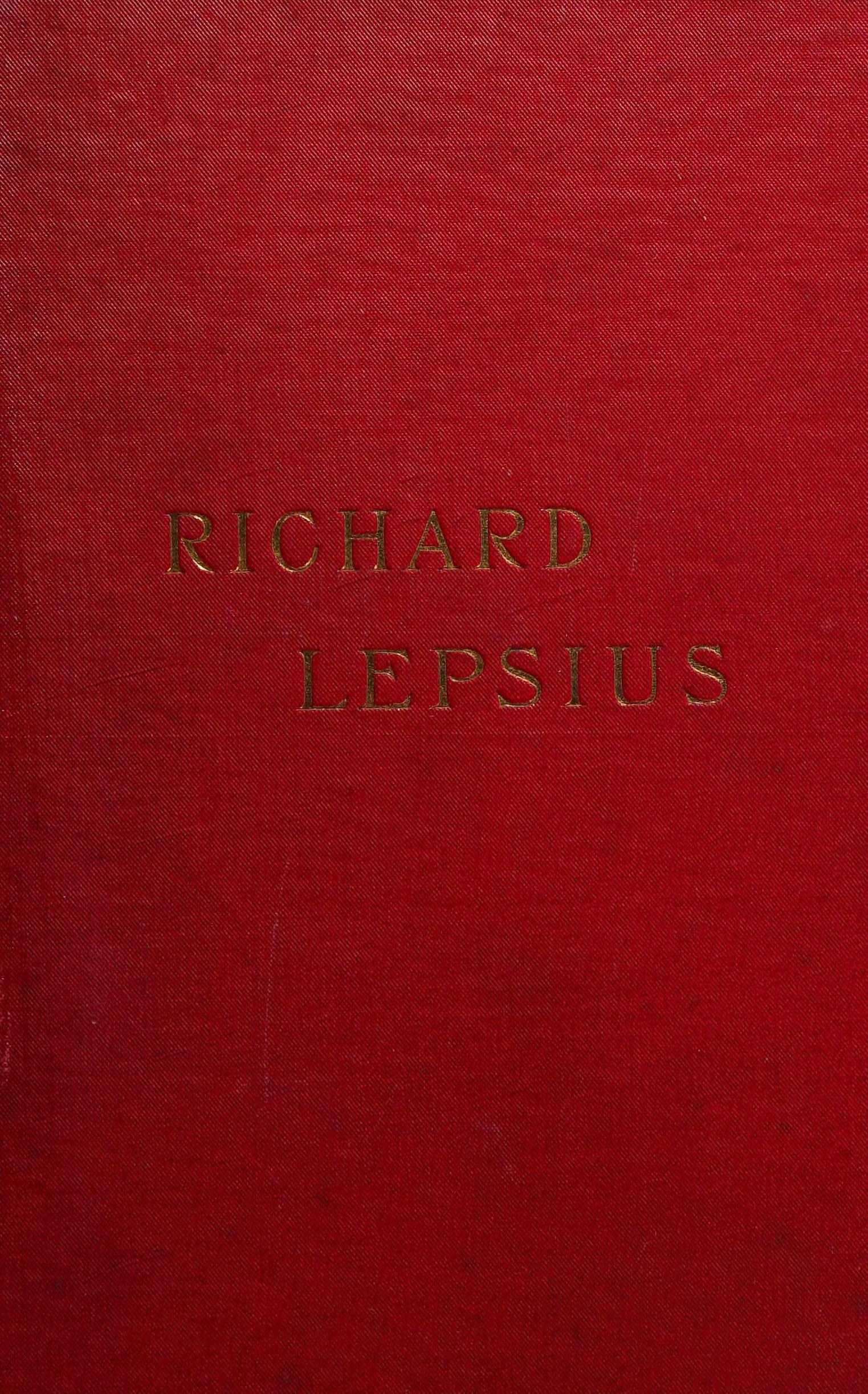 جلد کتاب Richard Lepsius, a Biography
