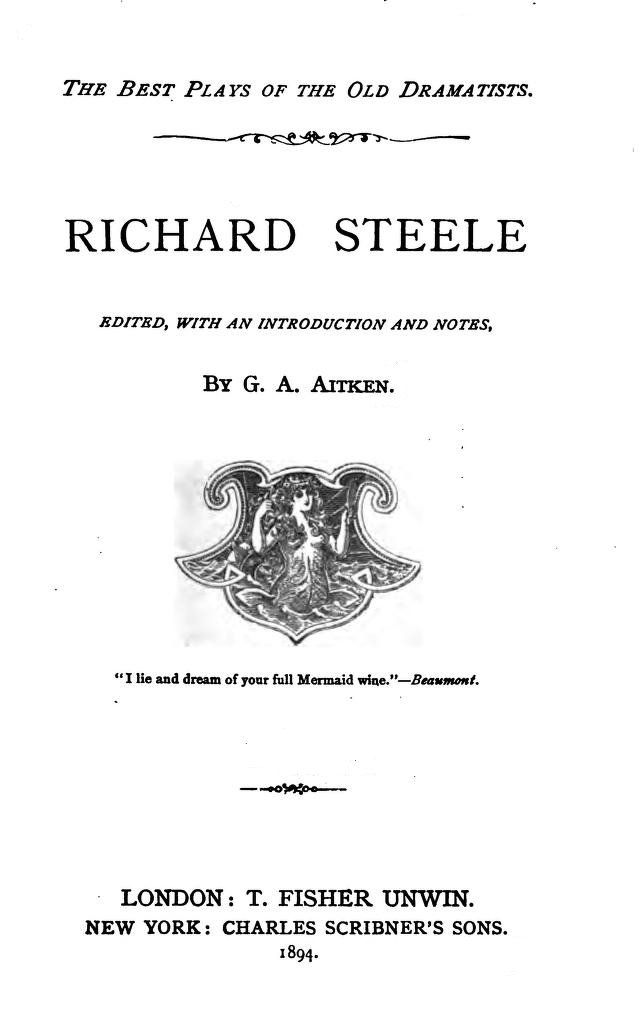 جلد کتاب Richard Steele