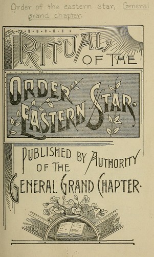 جلد کتاب Ritual of the Order of the Eastern Star